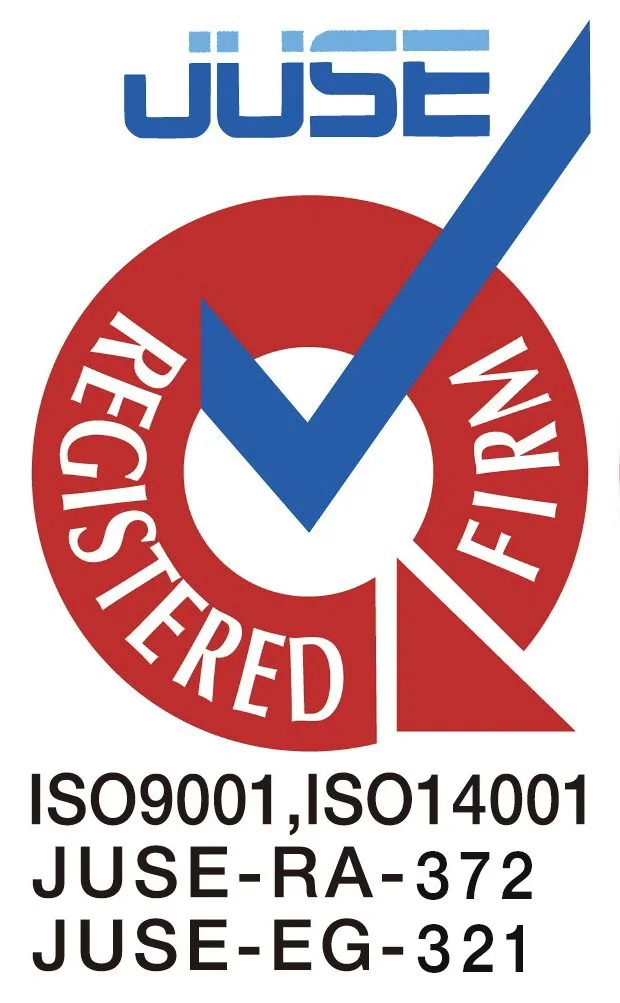 JUSE 登録マーク ISO9001 / ISO14001